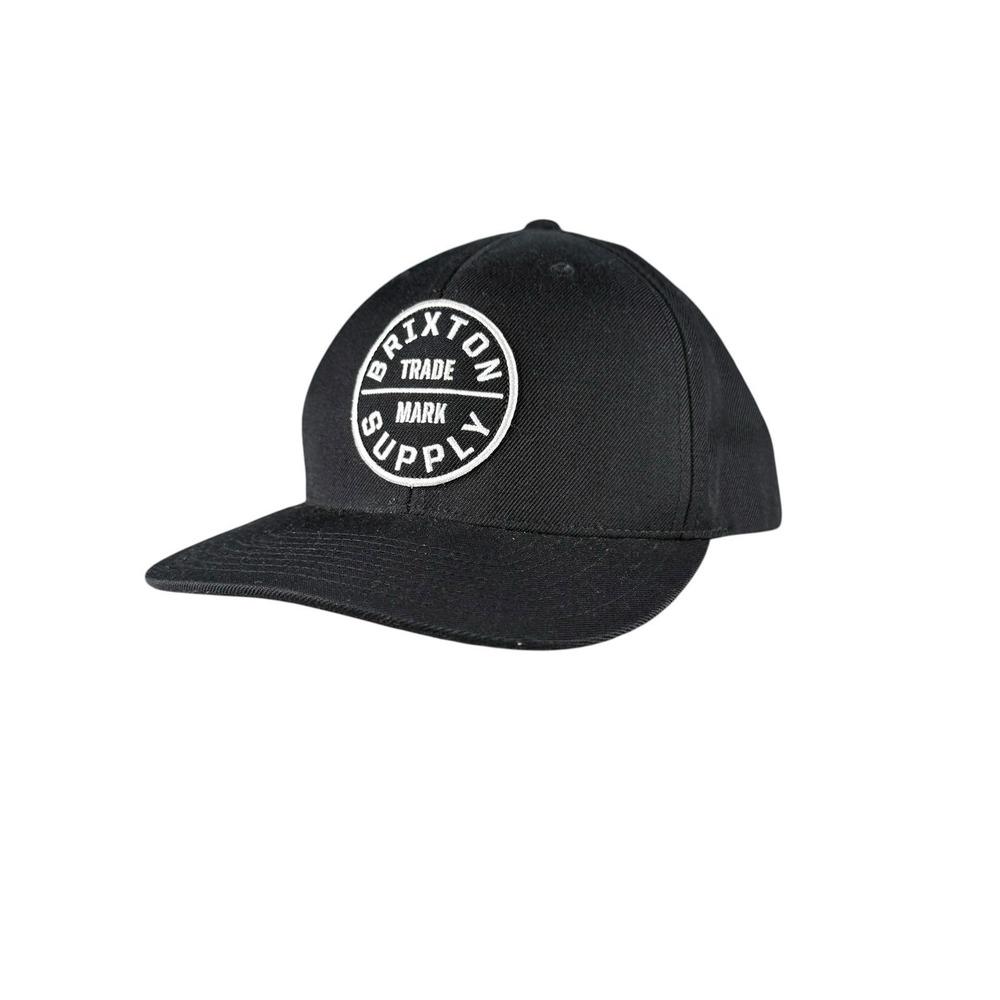 Brixton Supply Trade Mark Cap Hat Adult Snapback  Cap Black Adjustable